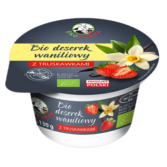 Deser Waniliowy z Truskawkami BIO 130 g