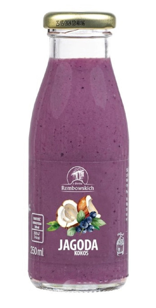 Smoothie Jagoda - Kokos (6 szt x 250 ml)